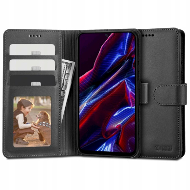 Tech-Protect Wallet Dėklas Xiaomi Redmi Note 12 5G / Poco X5 5G - Juodas