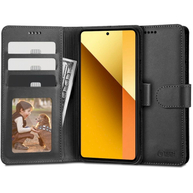 Tech-Protect Wallet Dėklas Xiaomi Redmi Note 13 5G - Juodas