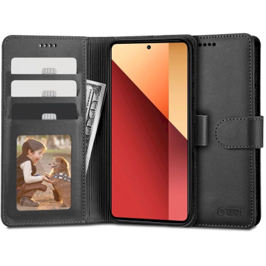 Tech-Protect Wallet Dėklas Xiaomi Redmi Note 13 Pro 4G / LTE / Poco M6 Pro 4G / LTE - Juodas