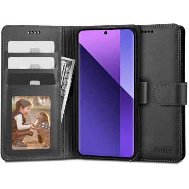 Tech-Protect Wallet Dėklas Xiaomi Redmi Note 13 Pro+ 5G - Juodas