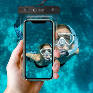 Tech-Protect Waterproof Dėklas UWC7 waterproof cover devices up to 6.9 - Rožinis 4