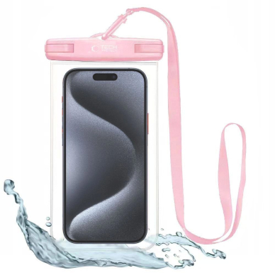 Tech-Protect Waterproof Dėklas UWC7 waterproof cover devices up to 6.9 - Rožinis