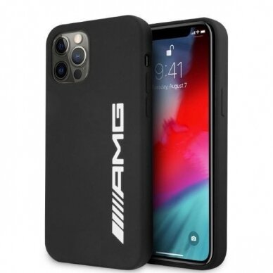 Telefono Dėklas AMG Silicone Big Logo na iPhone 12 Pro Max Juodas GNZ022