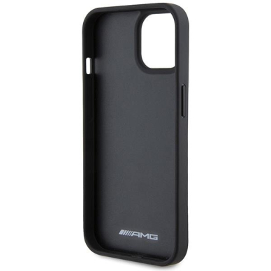 Telefono Dėklas Etui AMG Leather Debossed Lines do iPhone 15 Juodas KOW068 6