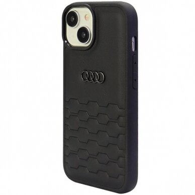 Telefono Dėklas Etui Audi GT Synthetic Leather do iPhone 15 Juodas KOW068 2