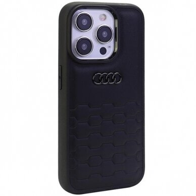 Telefono Dėklas Etui Audi GT Synthetic Leather do iPhone 15 Pro Juodas KOW068 1