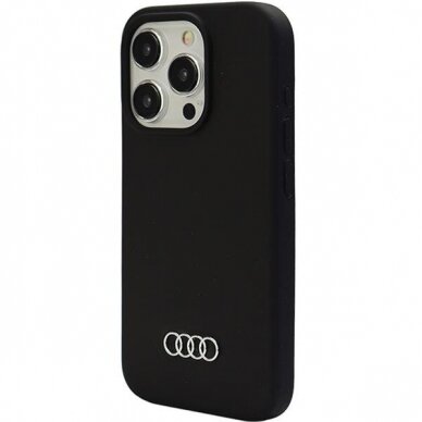 Telefono Dėklas Etui Audi Silicone Case do iPhone 15 Pro Juodas KOW068 2