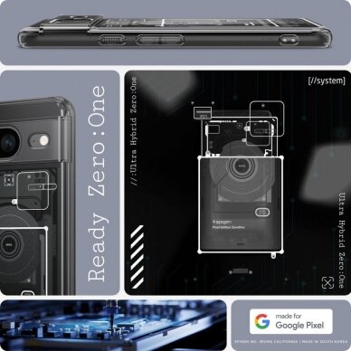 Telefono Dėklas Etui Spigen Ultra Hybrid Google Pixel 8 Juodas KOW068 10