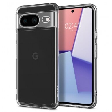 Telefono Dėklas Etui Spigen Ultra Hybrid na Google Pixel 8 Skaidrus KOW068