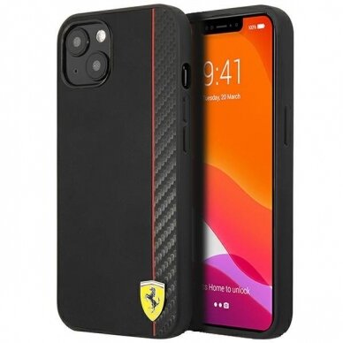 Telefono Dėklas Ferrari FESAXHCP13SBK iPhone 13 mini 5.4" Juodas KOW068