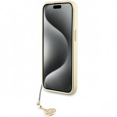 Telefono Dėklas Guess 4G Charms Collection case for iPhone 15 Auksinis/Pilkas KOW068 4