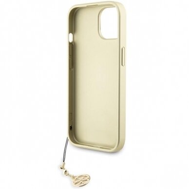 Telefono Dėklas Guess 4G Charms Collection case for iPhone 15 Auksinis/Pilkas KOW068 6