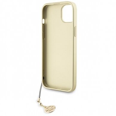 Telefono Dėklas Guess 4G Charms Collection case for iPhone 15 Plus Auksinis-Pilkas KOW068 6