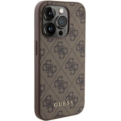 Telefono Dėklas Guess 4G Metal Gold Logo case for iPhone 15 Pro Rudas KOW068 3