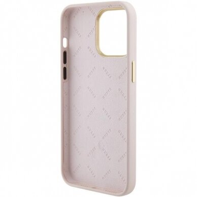 Telefono Dėklas Guess Silicone Logo Strass 4G case for iPhone 15 Pro Max Rožinis KOW068 6