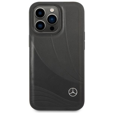 Telefono Dėklas iPhone 14 Pro Max - Mercedes Eco leather Juodas KOW068 2