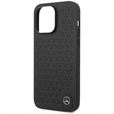 Telefono Dėklas iPhone 14 Pro Max - Mercedes Eco leather Juodas KOW068 5