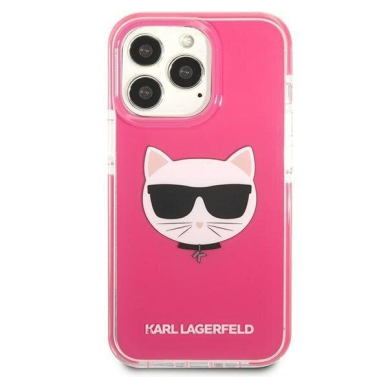 Telefono Dėklas Karl Lagerfeld Choupette Head na iPhone 13 Pro / iPhone 13 Rožinis GNZ022 1