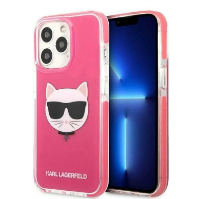 Telefono Dėklas Karl Lagerfeld Choupette Head na iPhone 13 Pro Max Rožinis  GNZ022