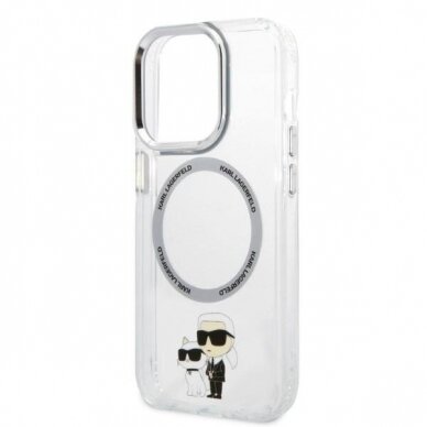 Telefono Dėklas Karl Lagerfeld Iconic Karl&Choupette MagSafe iPhone 14 Pro Skaidrus GNZ022 1