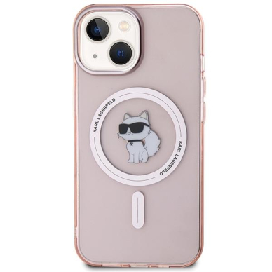 Telefono Dėklas Karl Lagerfeld IML Choupette MagSafe case for iPhone 15 - Rožinis KOW068 2