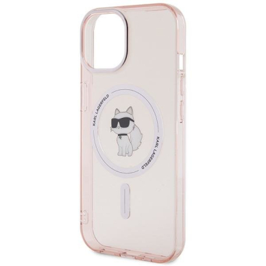 Telefono Dėklas Karl Lagerfeld IML Choupette MagSafe case for iPhone 15 - Rožinis KOW068 5