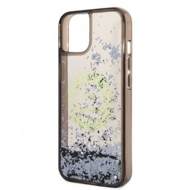 Telefono Dėklas Karl Lagerfeld Liquid Glitter RSG na iPhone 14 Juodas Skaidrus GNZ022 1