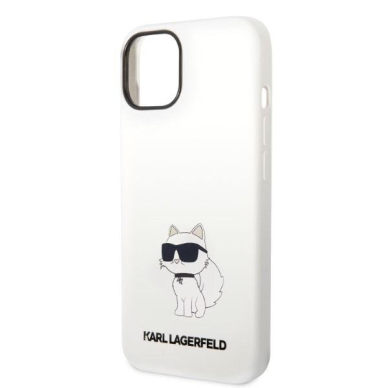 Telefono Dėklas Karl Lagerfeld Silicone Choupette iPhone 14 Baltas GNZ022 1