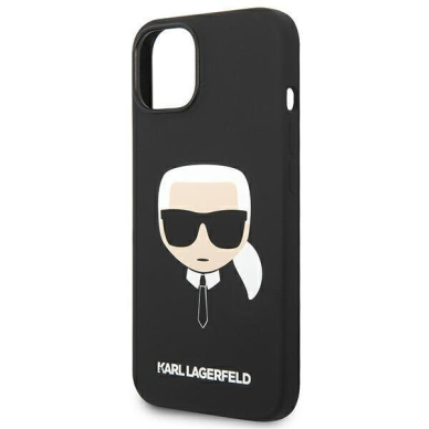 Telefono Dėklas Karl Lagerfeld Silicone Karl's Head MagSafe na iPhone 14 Plus Juodas  GNZ022 1