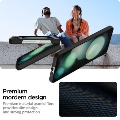 Telefono Dėklas Spigen Airskin Pro na Samsung Galaxy Z Flip 5 Juodas KOW068 7