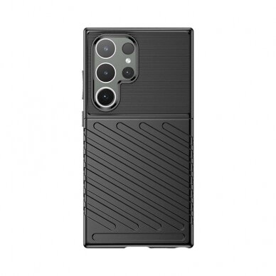 Telefono Dėklas Thunder Case armored case for Samsung Galaxy S24 Ultra - Juodas