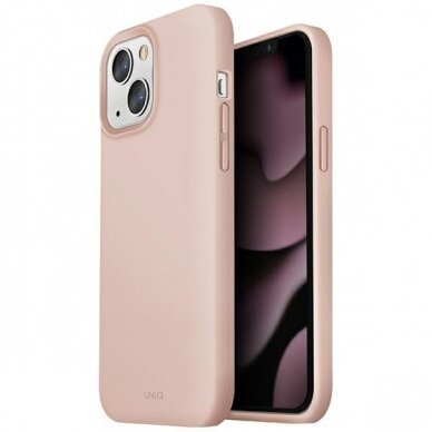 Telefono Dėklas UNIQ etui Lino iPhone 13 6,1" Matinis Rožinis KOW068