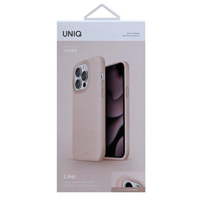 Telefono Dėklas UNIQ etui Lino iPhone 13 Pro / 13 6,1" Matinis Rožinis KOW068 5