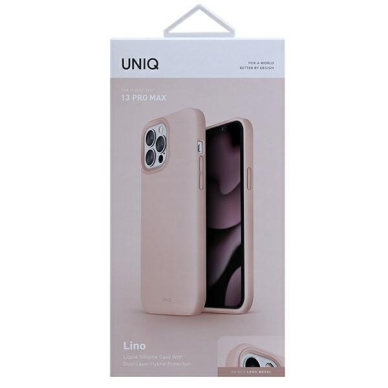 Telefono Dėklas UNIQ etui Lino iPhone 13 Pro Max 6,7" Matinis Rožinis KOW068 5