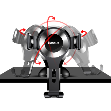 Telefono laikiklis Baseus Osculum Gravity Car Mount Sidabrinis (SUYL-XP0S) 3