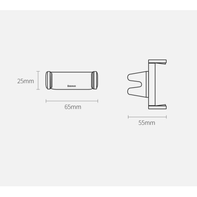 Telefono laikiklis Baseus Steel Cannon Air Outlet Car Mount juodas 21