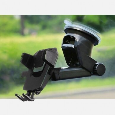 Telescopic Car Mount Phone Holder Dashboard Or Windshield skirta Black 5