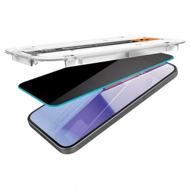 TEMPERED GLASS Spigen GLAS.TR "EZ FIT" 2-PACK IPHONE 15 PRIVACY 4