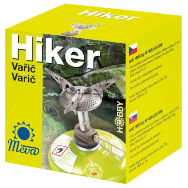 The lightest tourist stove gas cartridges (valve or thread) HIKER 70gram 2.4kW 3