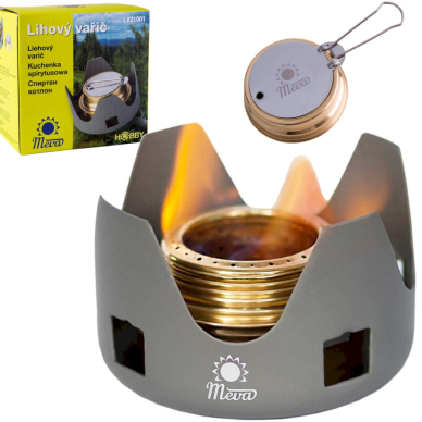 Tourist alcohol stove fueledethanol alcohol MEVA