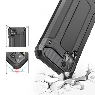 Tvirtas Dėklas Hybrid Armor Case Tough Rugged Cover for Samsung Galaxy A22 4G Mėlynas 7