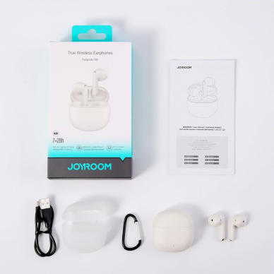 TWS Joyroom Funpods Series JR-FB1 Bluetooth 5.3 wireless Ausinės - beige 13