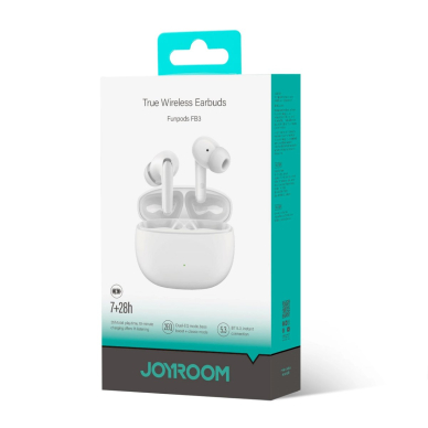 TWS Joyroom Funpods Series JR-FB3 Bluetooth 5.3 wireless Ausinės - baltas 6