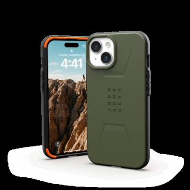 UAG Civilian Magsafe - Apsauginis dėklas skirta iPhone 15 (olive) 1