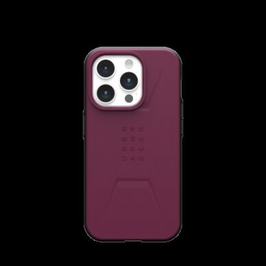 UAG Civilian Magsafe - Apsauginis dėklas skirta iPhone 15 Pro (Bordeaux)