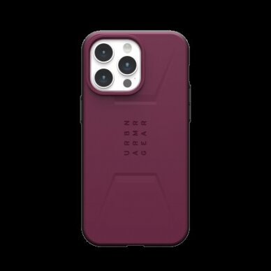 UAG Civilian Magsafe - Apsauginis dėklas skirta iPhone 15 Pro Max (bordeaux)