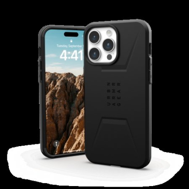 UAG Civilian Magsafe - Apsauginis dėklas skirta iPhone 15 Pro Max (Juodas) 1