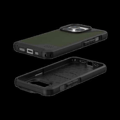 UAG Metropolis LT Magsafe - Apsauginis dėklas skirta iPhone 15 Pro (kevlar olive) 2