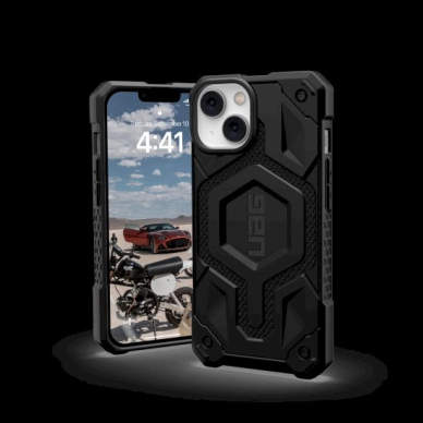 UAG Monarch - Apsauginis dėklas skirta iPhone 14 Plus pritaikyta su MagSafe (kevlar-Juodas) 1