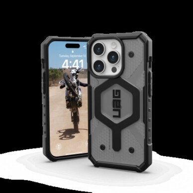 UAG Pathfinder Magsafe - Apsauginis dėklas skirta iPhone 15 Pro (ash) 1